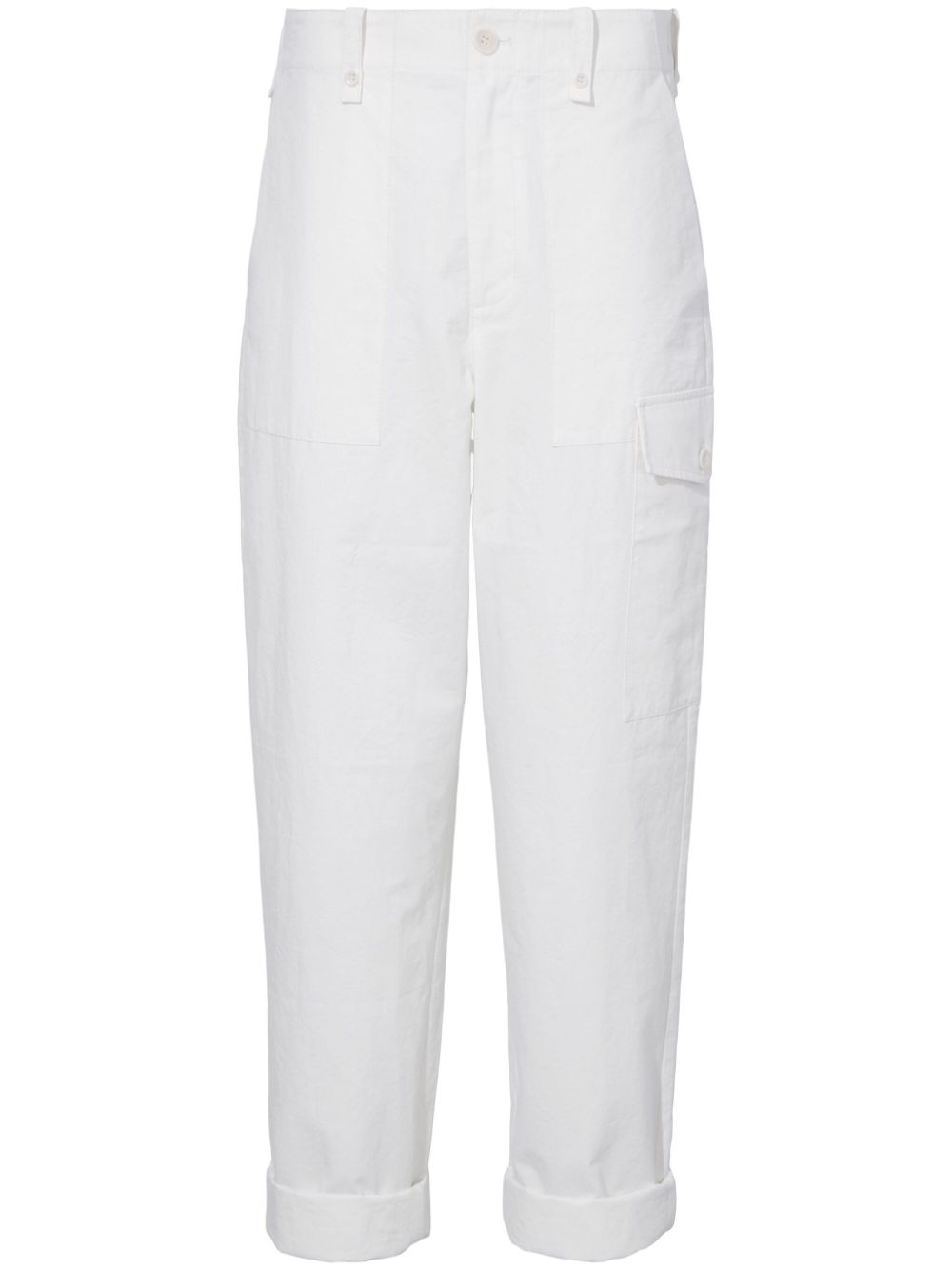 Proenza Schouler White Label tapered-leg cotton-linen blend trousers von Proenza Schouler White Label