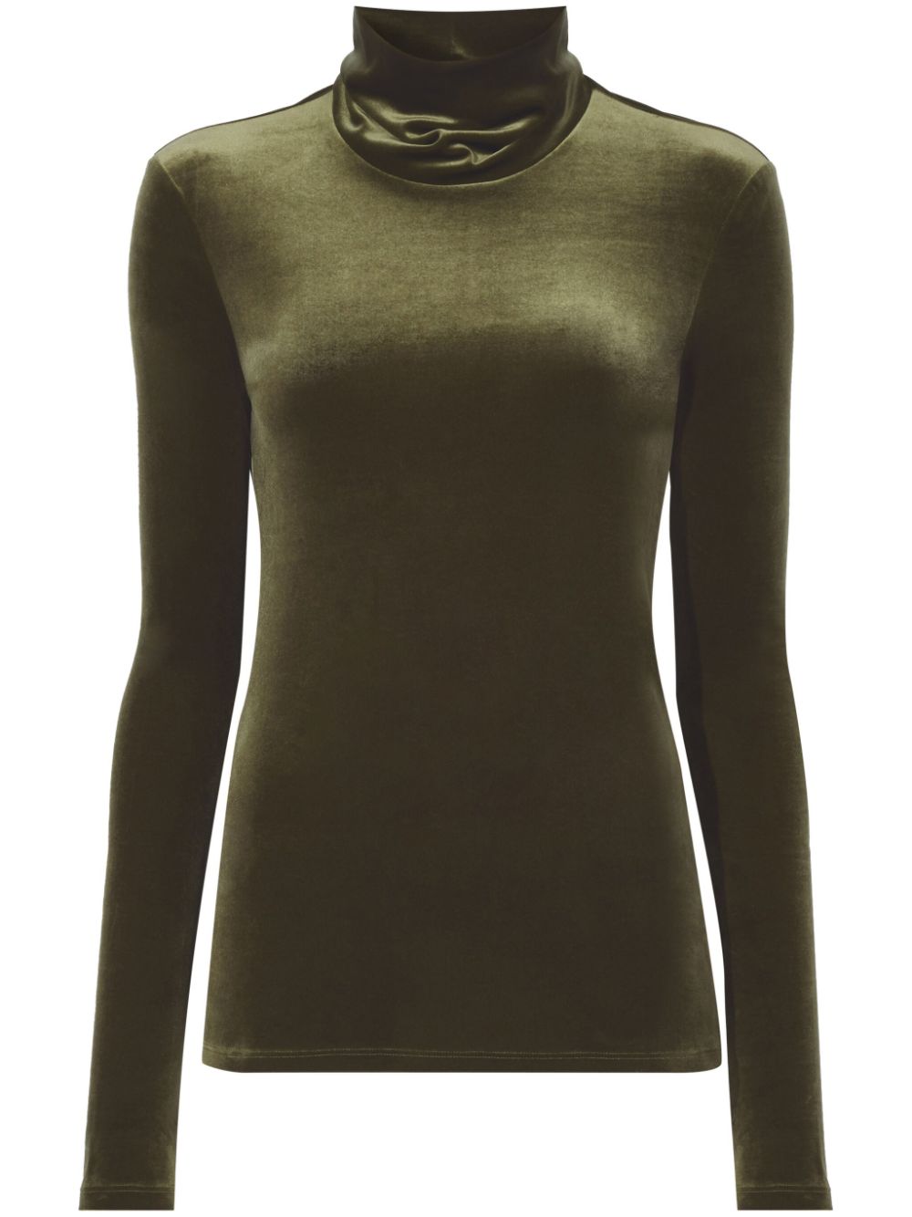 Proenza Schouler White Label velvet-effect roll-neck top - Green von Proenza Schouler White Label