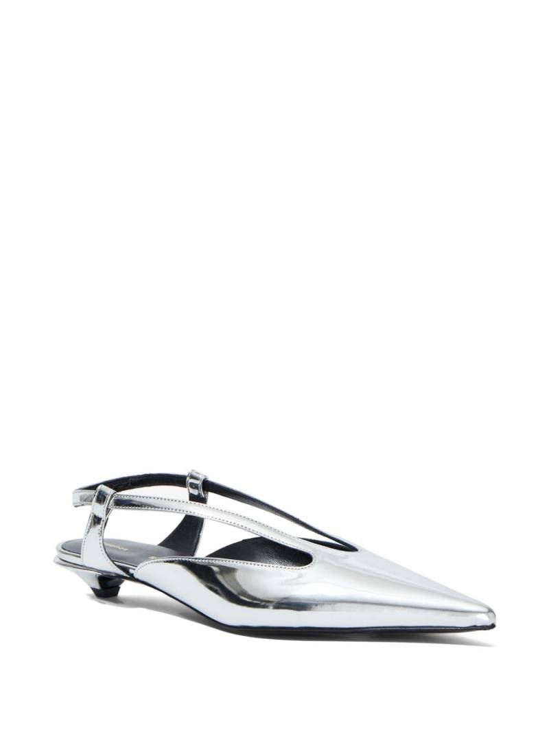 Proenza Schouler 20mm slingback faux-leather pumps - Silver von Proenza Schouler