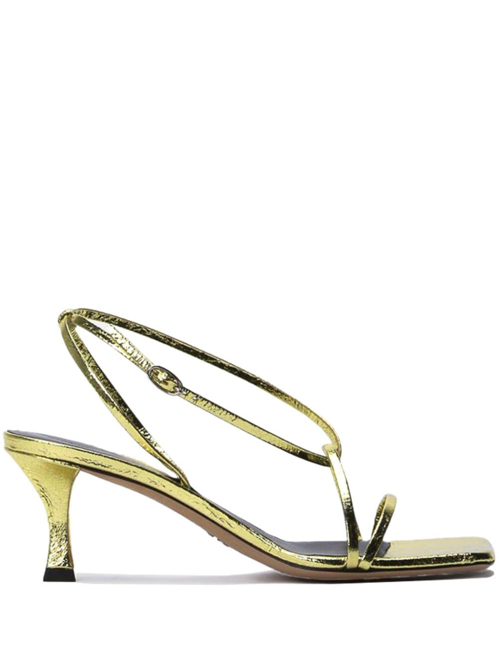 Proenza Schouler 60mm metallic-leather sandals - Gold von Proenza Schouler