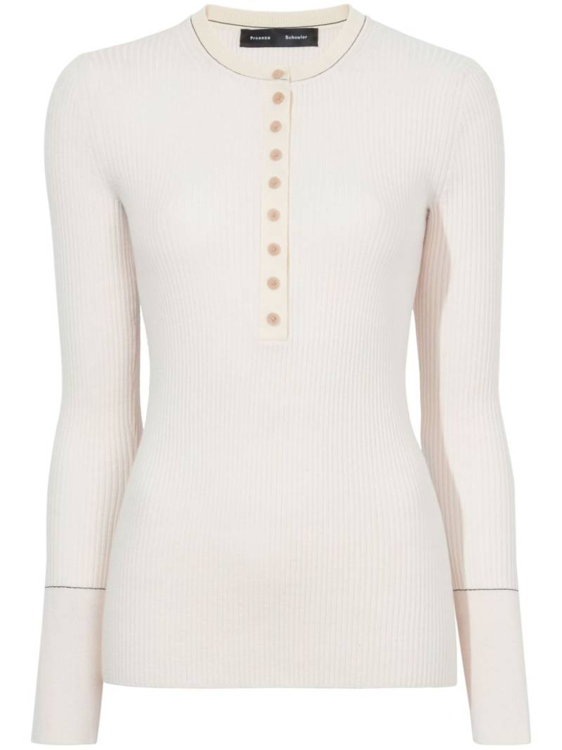 Proenza Schouler Agnes ribbed jumper - White von Proenza Schouler