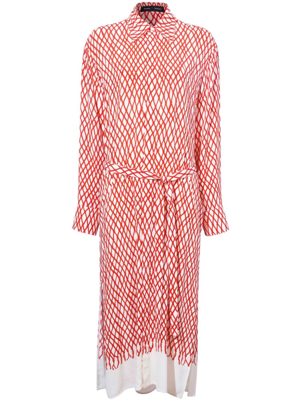 Proenza Schouler Bailey abstract-print midi dress - Red von Proenza Schouler