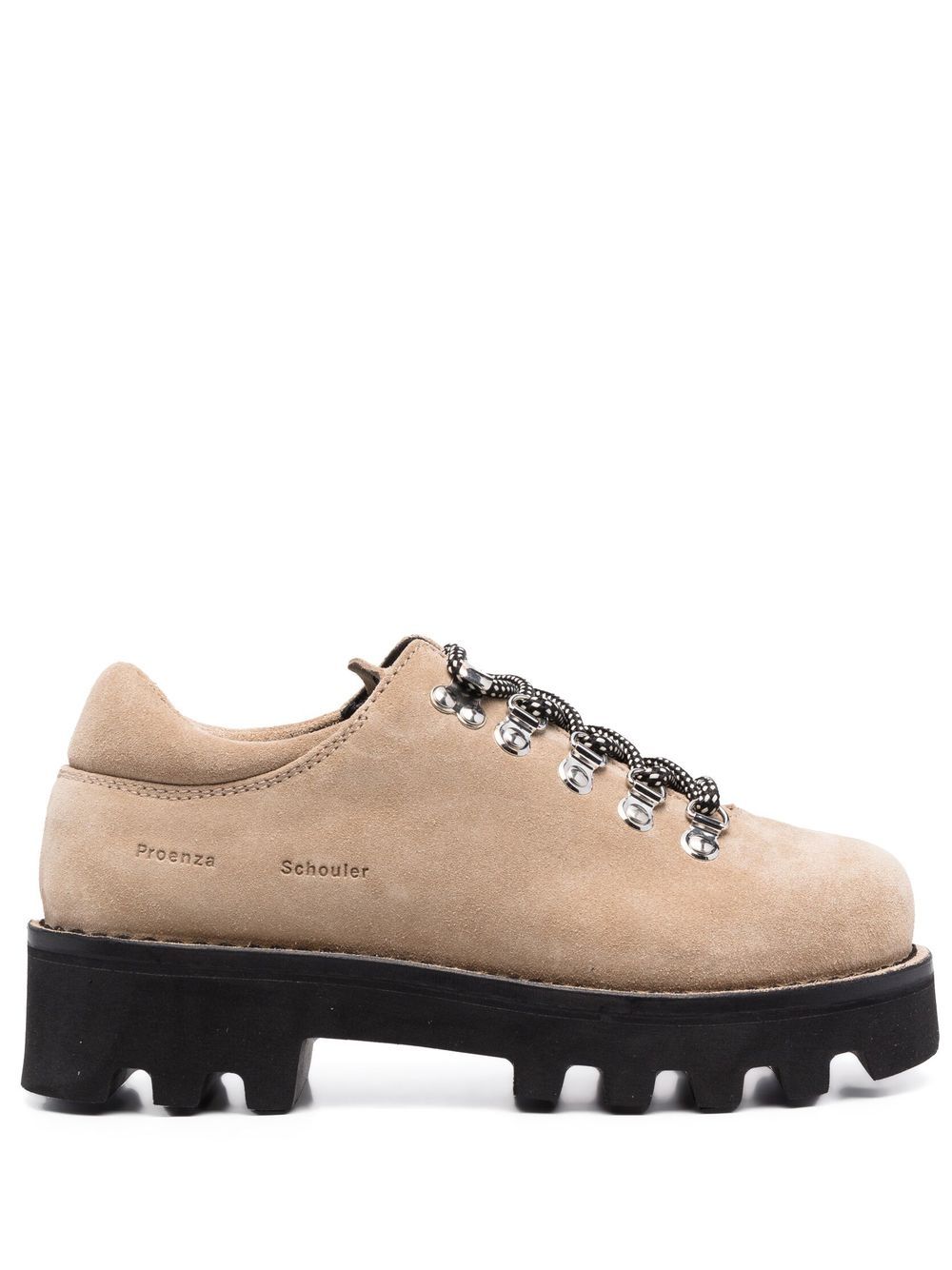 Proenza Schouler City suede lace-up shoes - Neutrals von Proenza Schouler