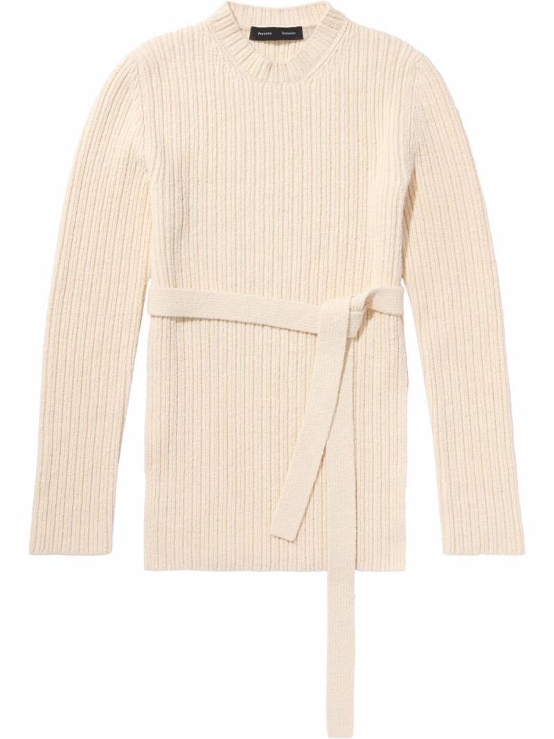 Proenza Schouler belted bouclé jumper - Neutrals von Proenza Schouler