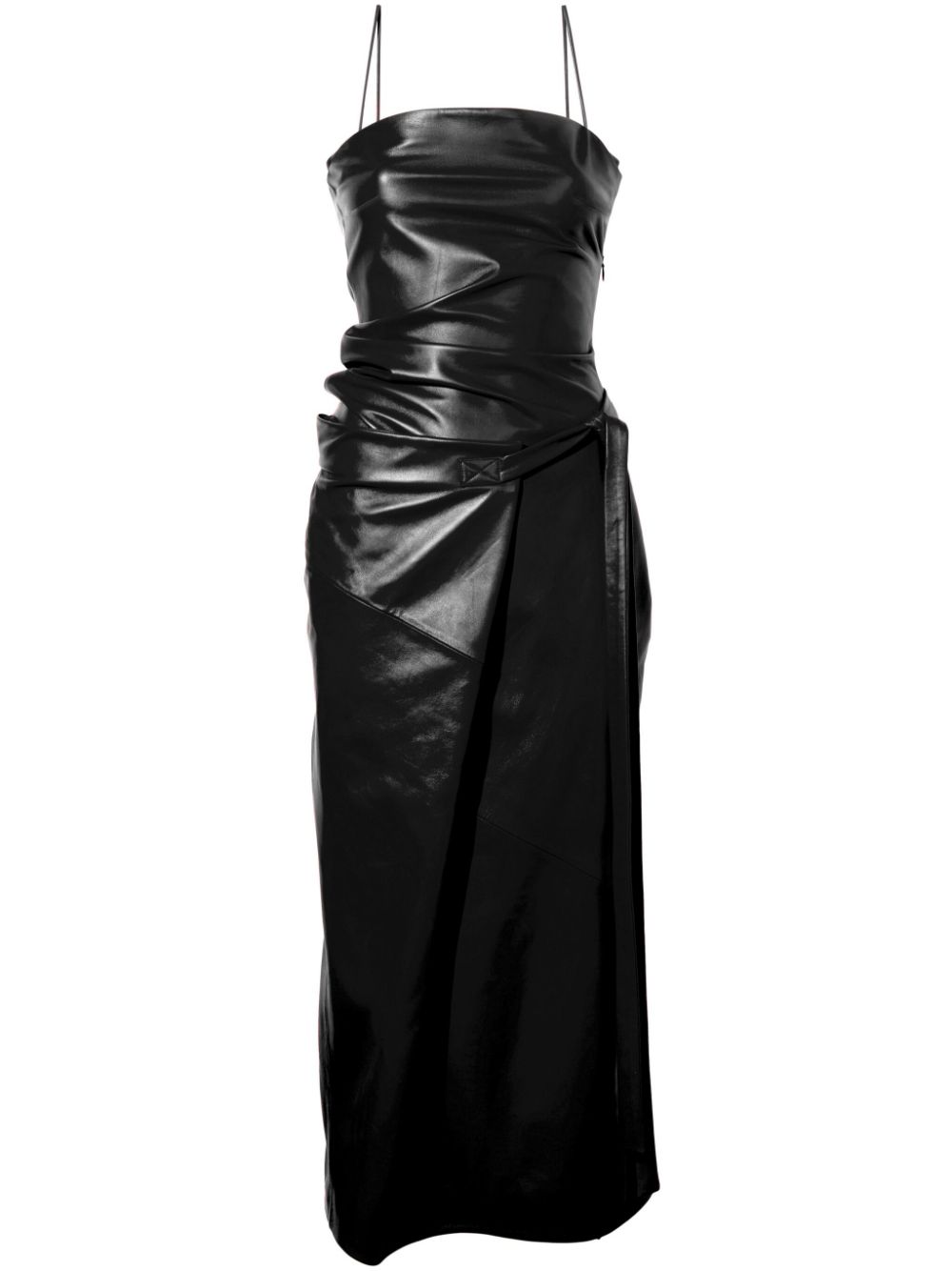 Proenza Schouler Delancy leather midi dress - Black von Proenza Schouler