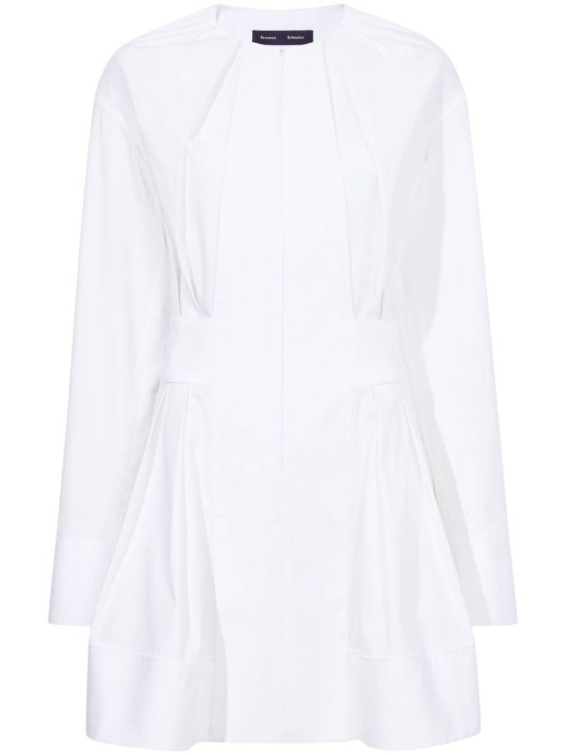 Proenza Schouler Eileen pleated poplin minidress - White von Proenza Schouler