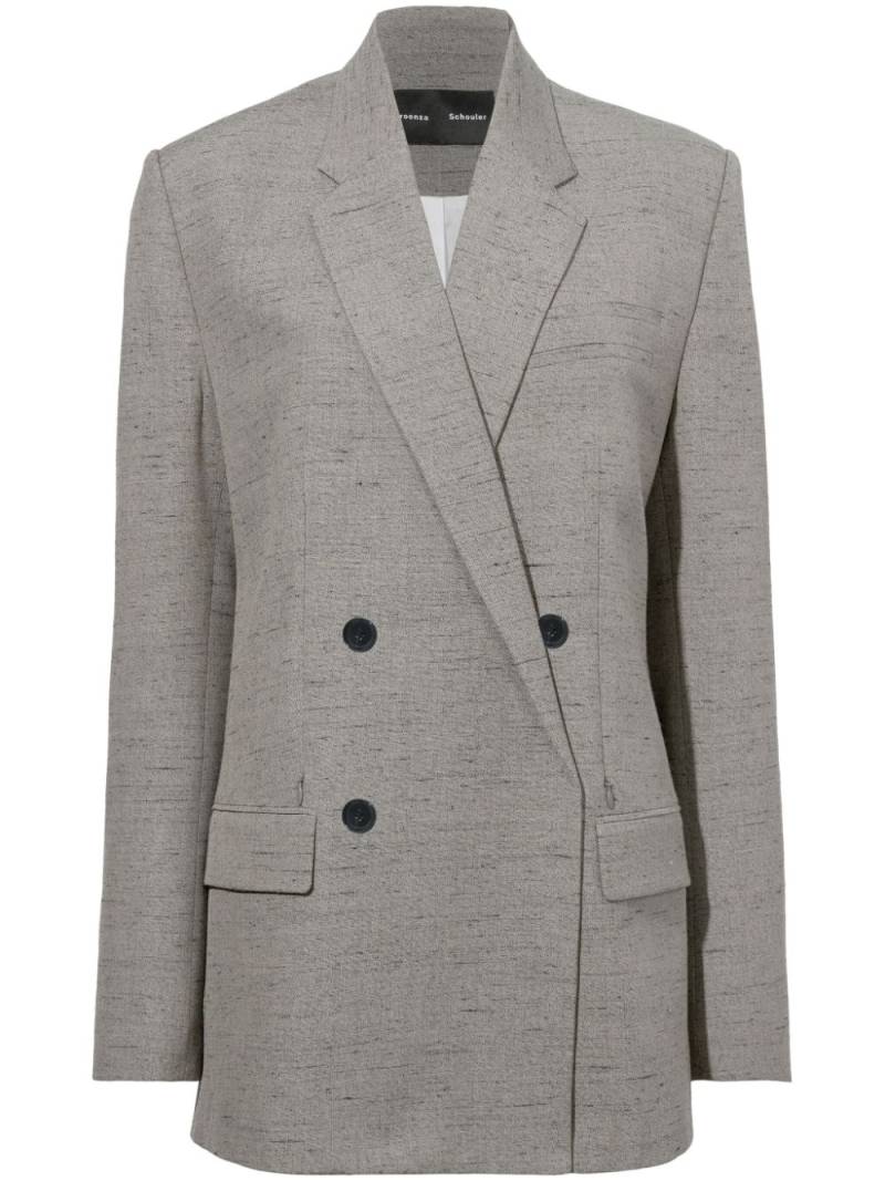 Proenza Schouler Hadley mélange-effect blazer - Grey von Proenza Schouler