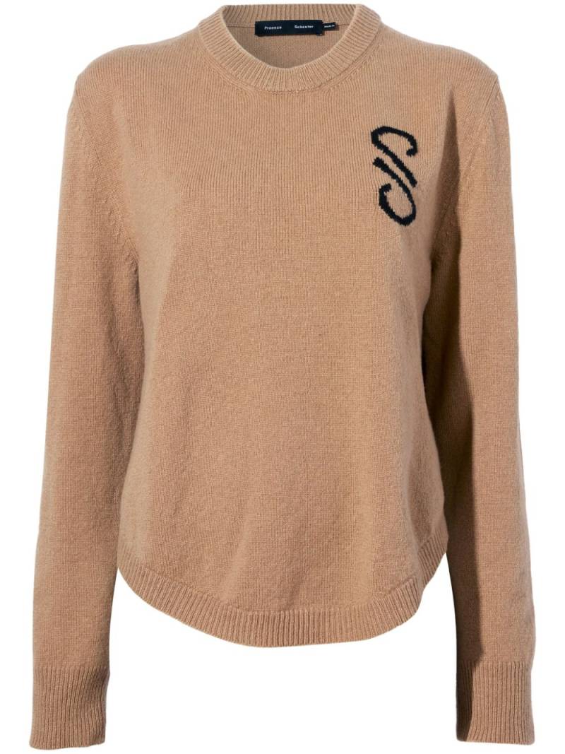 Proenza Schouler Harrison monogram-jacquard jumper - Neutrals von Proenza Schouler