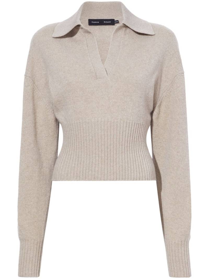 Proenza Schouler Jeanne cashmere polo jumper - Neutrals von Proenza Schouler