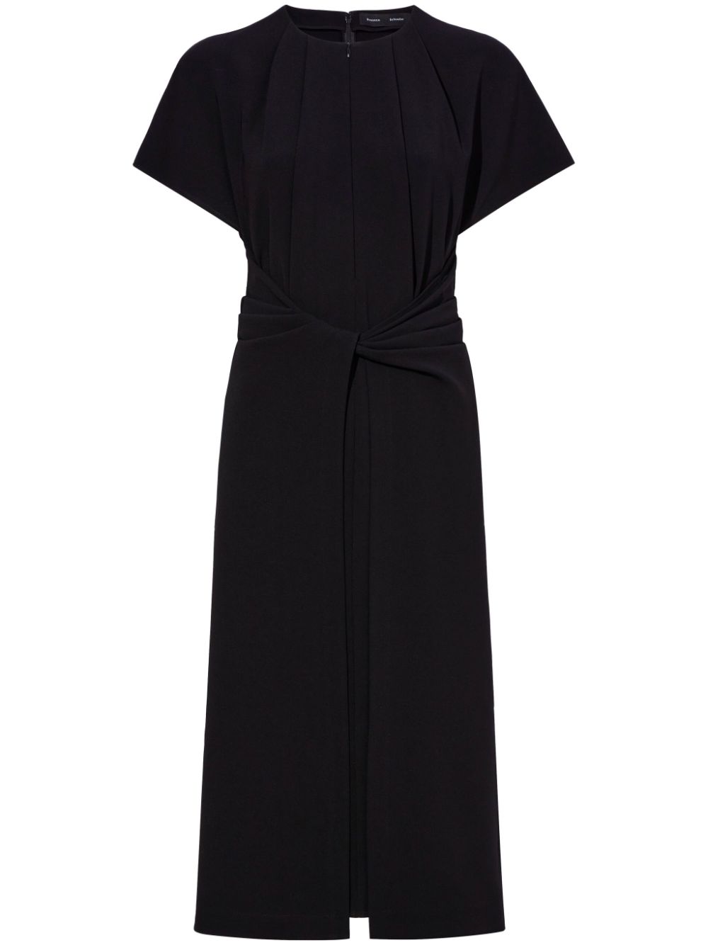 Proenza Schouler Julie twist-detail crepe midi dress - Black von Proenza Schouler