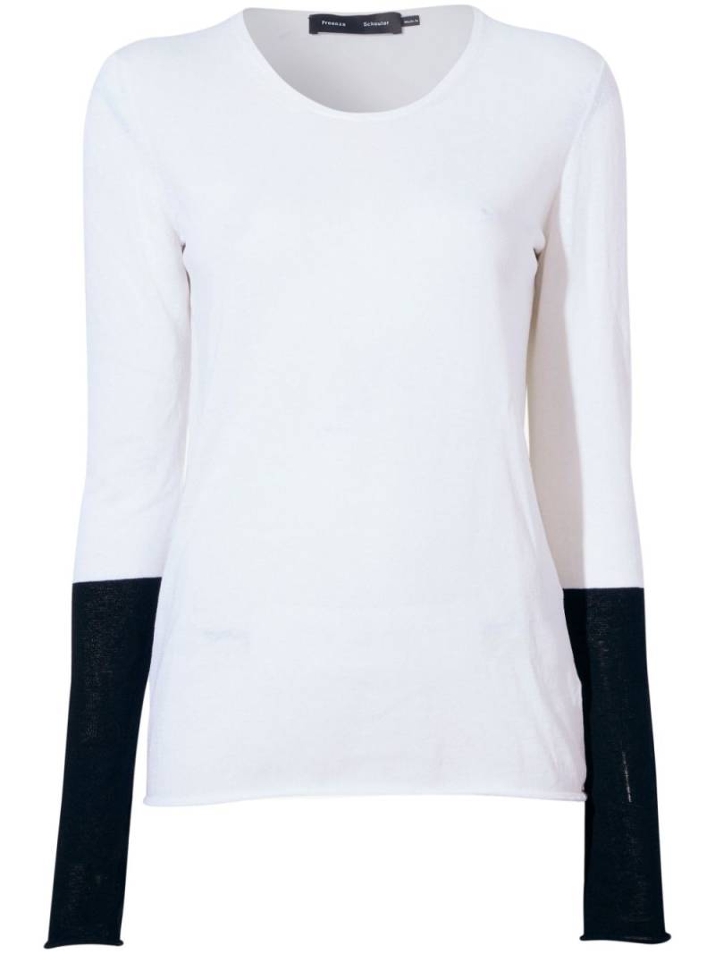 Proenza Schouler Lewis featherweight cotton-silk sweater - White von Proenza Schouler