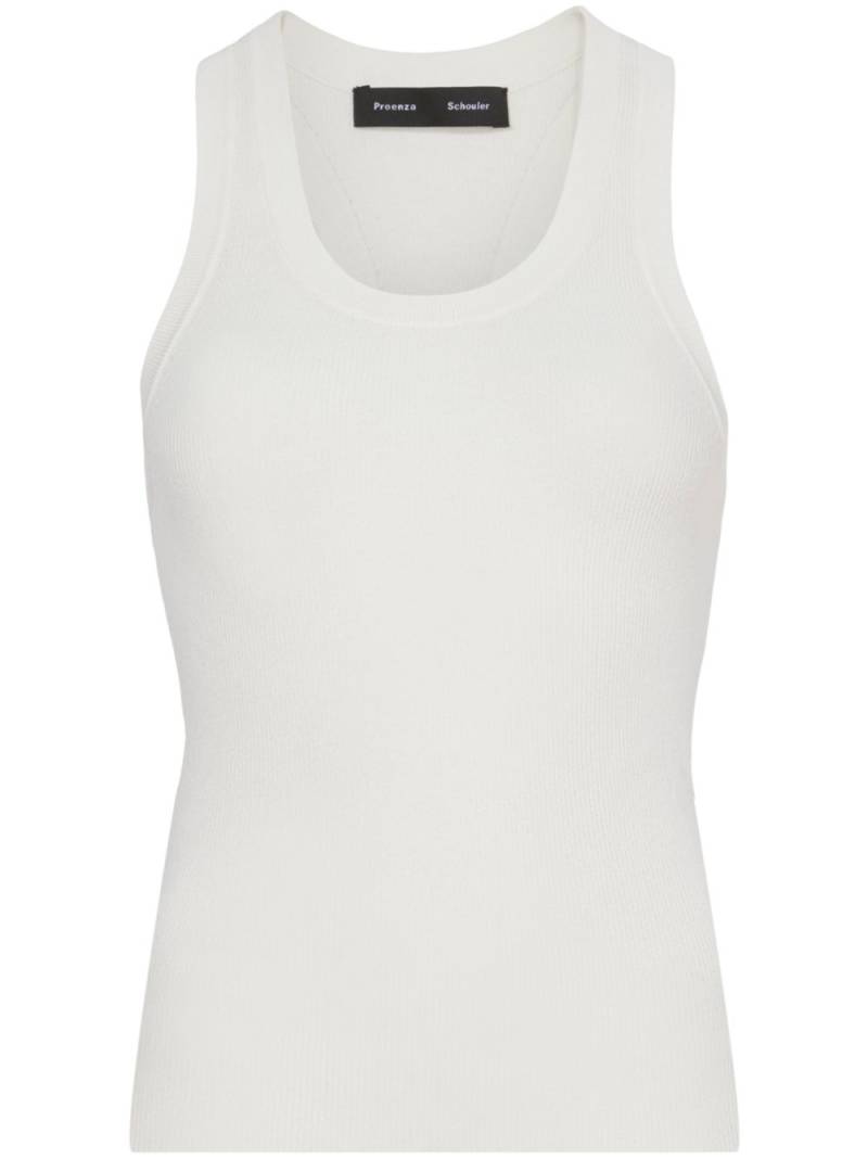 Proenza Schouler Matte knitted tank top - White von Proenza Schouler