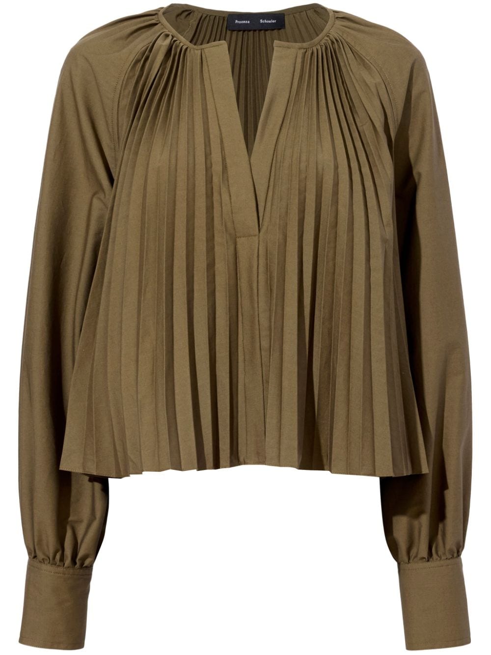 Proenza Schouler Monica pleat-detailing blouse - Green von Proenza Schouler