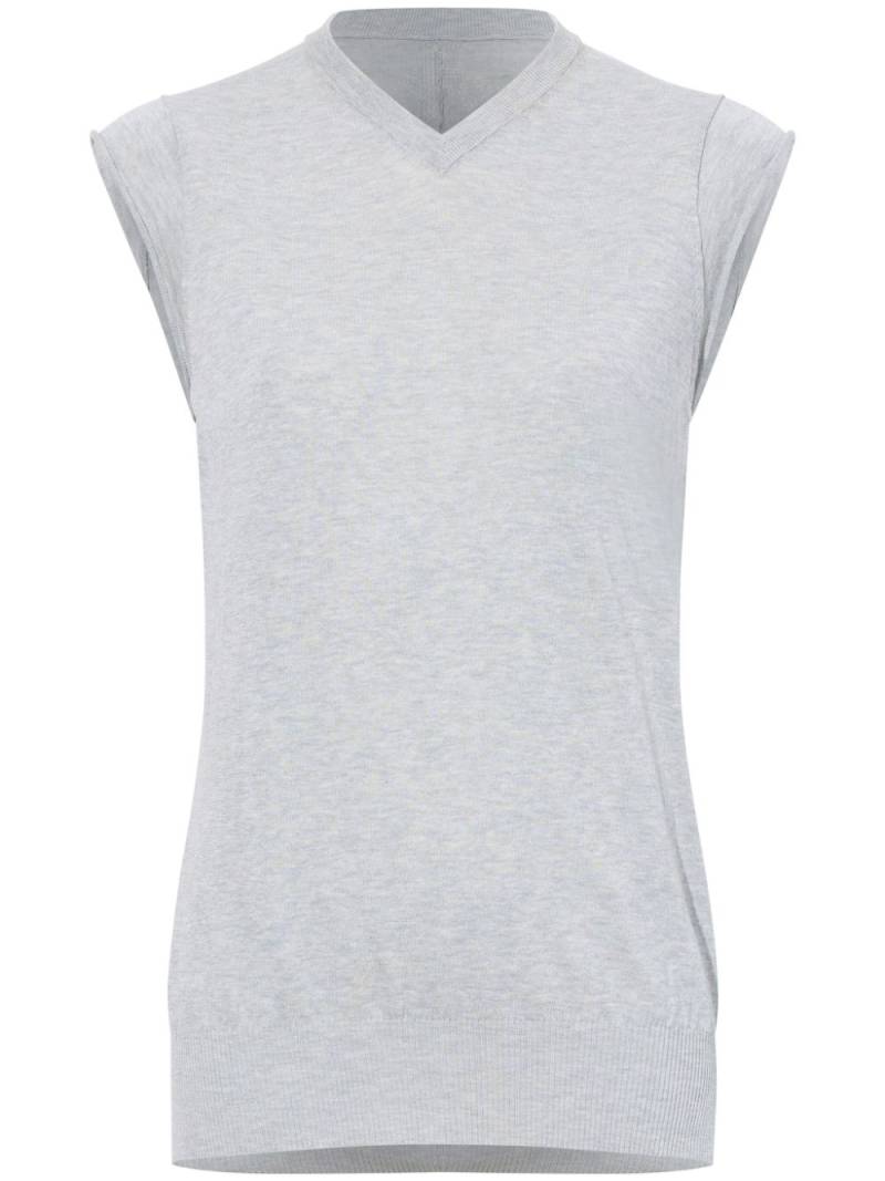 Proenza Schouler Morgan V-neck fine-knit top - Grey von Proenza Schouler