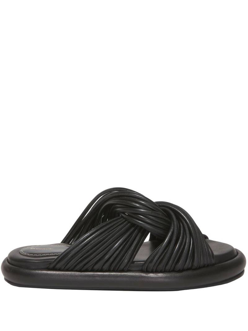 Proenza Schouler Pipe Rolo leather slides - Black von Proenza Schouler