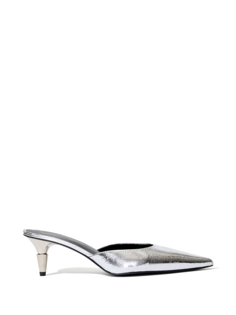 Proenza Schouler Spike 60mm leather mules - Silver von Proenza Schouler