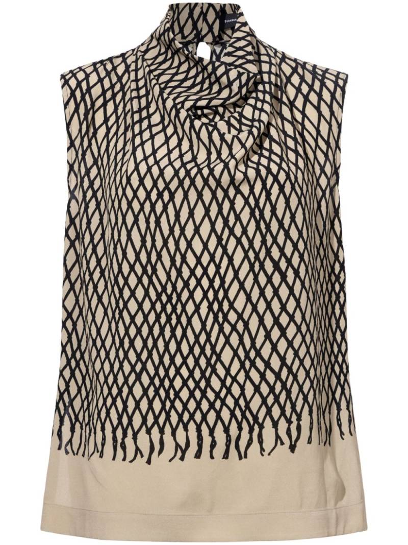 Proenza Schouler Valerie abstract-pattern top - Brown von Proenza Schouler