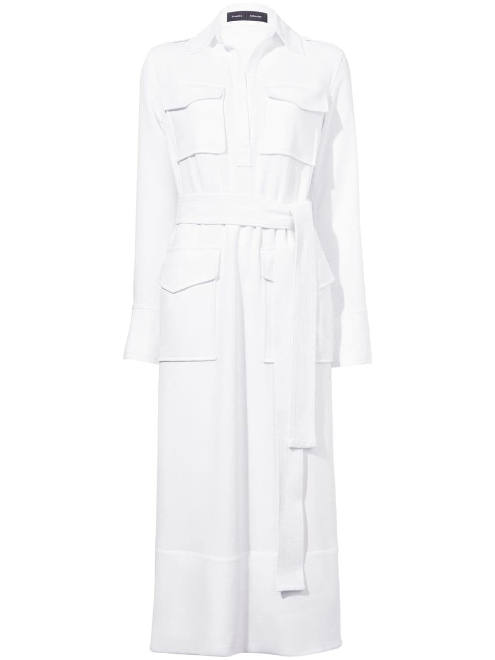 Proenza Schouler Vanessa belted shirt dress - White von Proenza Schouler