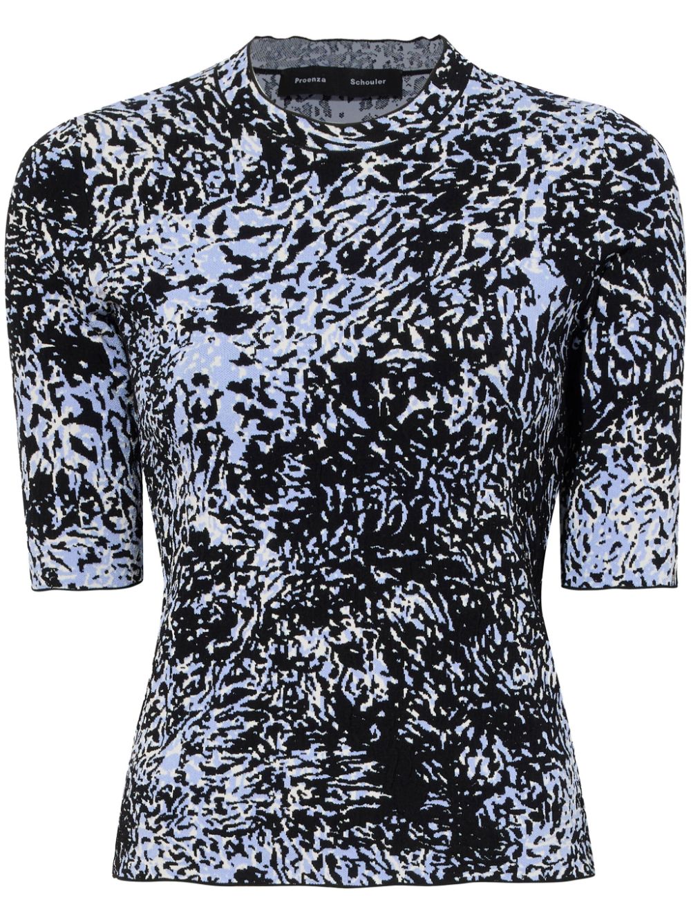 Proenza Schouler abstract-print jacquard knit top - Blue von Proenza Schouler