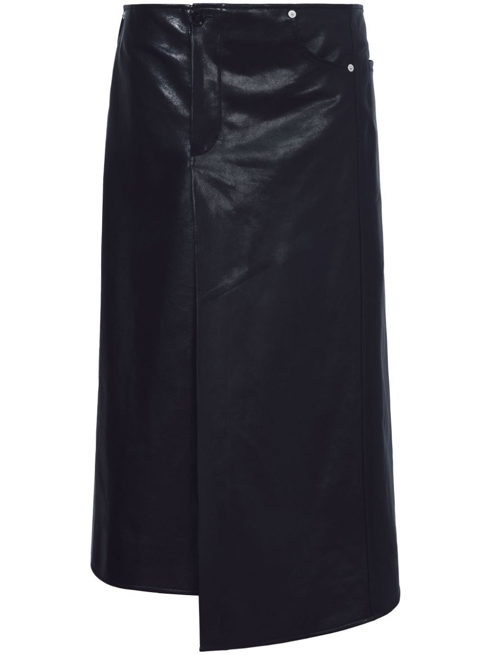 Proenza Schouler asymmetric A-line leather skirt - Black von Proenza Schouler