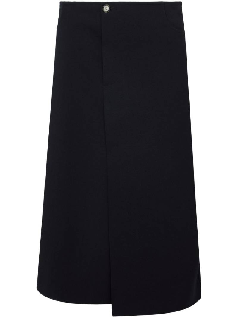 Proenza Schouler asymmetric twill wrap skirt - Black von Proenza Schouler