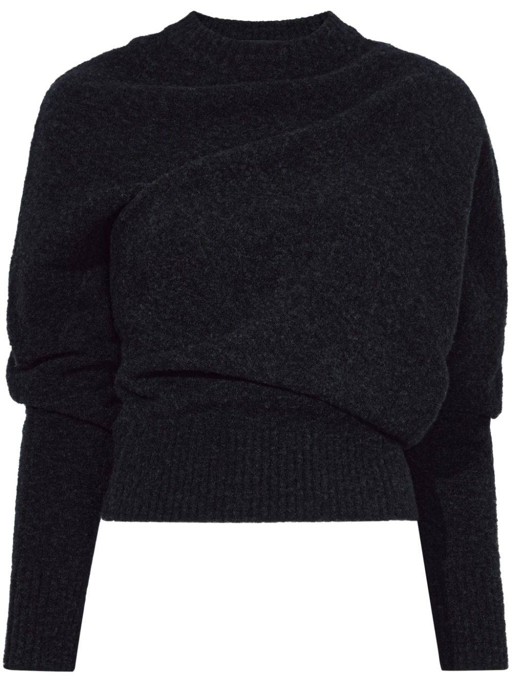 Proenza Schouler asymmetric wool-blend jumper - Black von Proenza Schouler