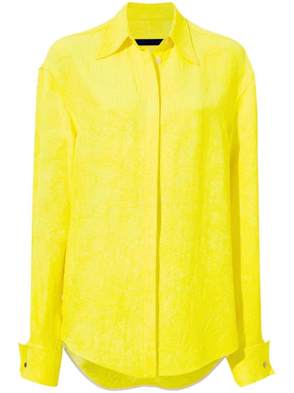 Proenza Schouler crinkled satin-finish shirt - Yellow von Proenza Schouler