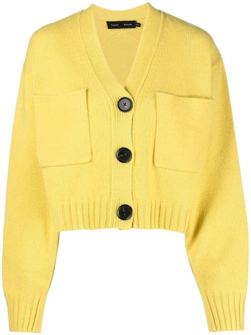 Proenza Schouler cropped V-neck cardigan - Yellow von Proenza Schouler