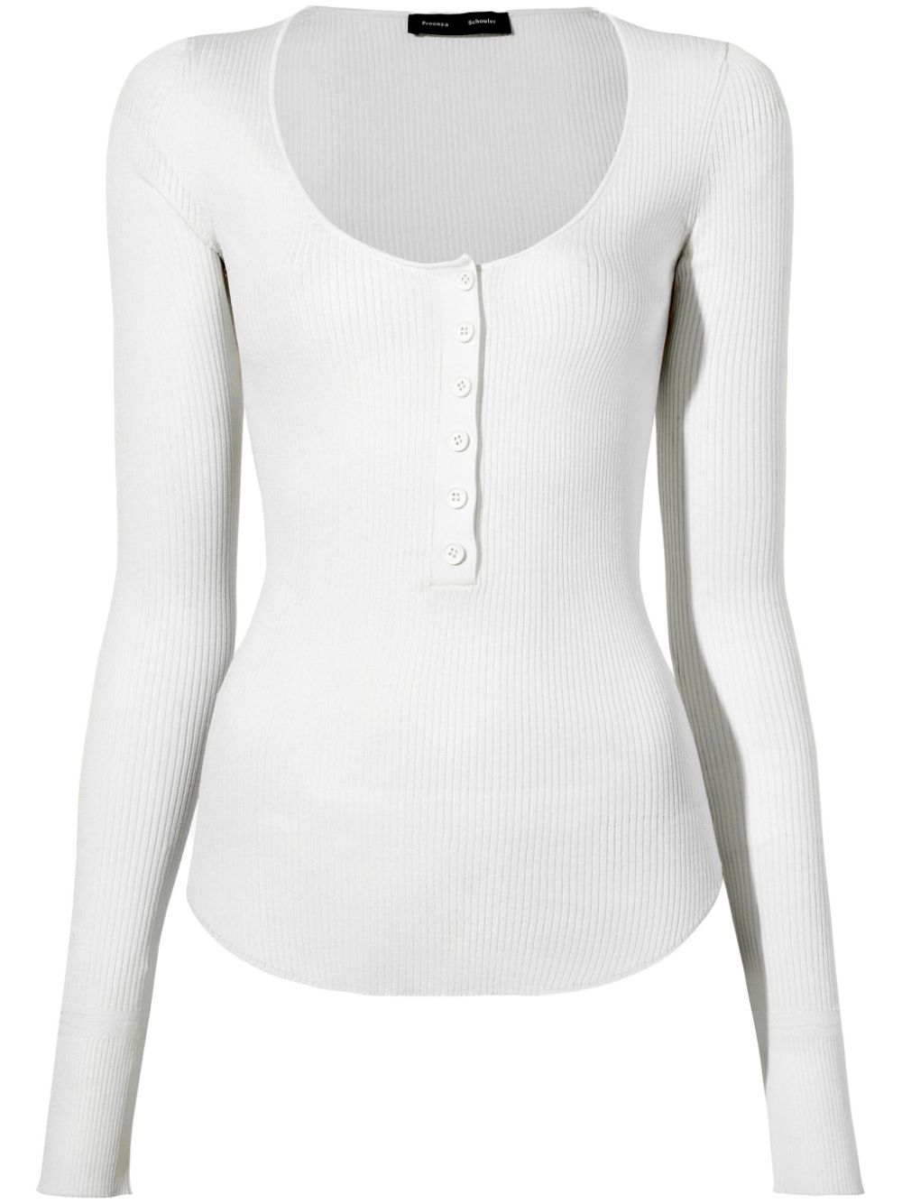 Proenza Schouler fine-knit long-sleeve cardigan - White von Proenza Schouler