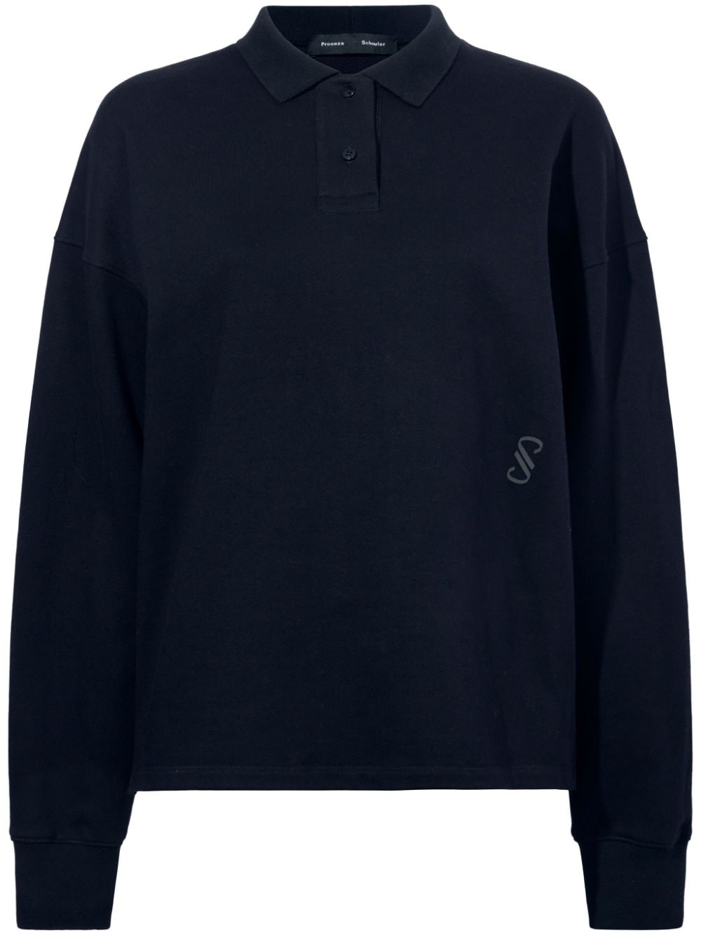 Proenza Schouler logo-print cotton polo shirt - Black von Proenza Schouler