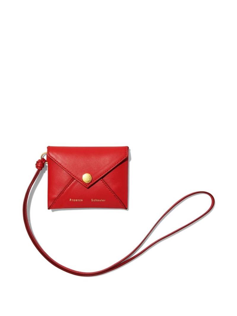 Proenza Schouler logo-print envelope cardholder - Red von Proenza Schouler