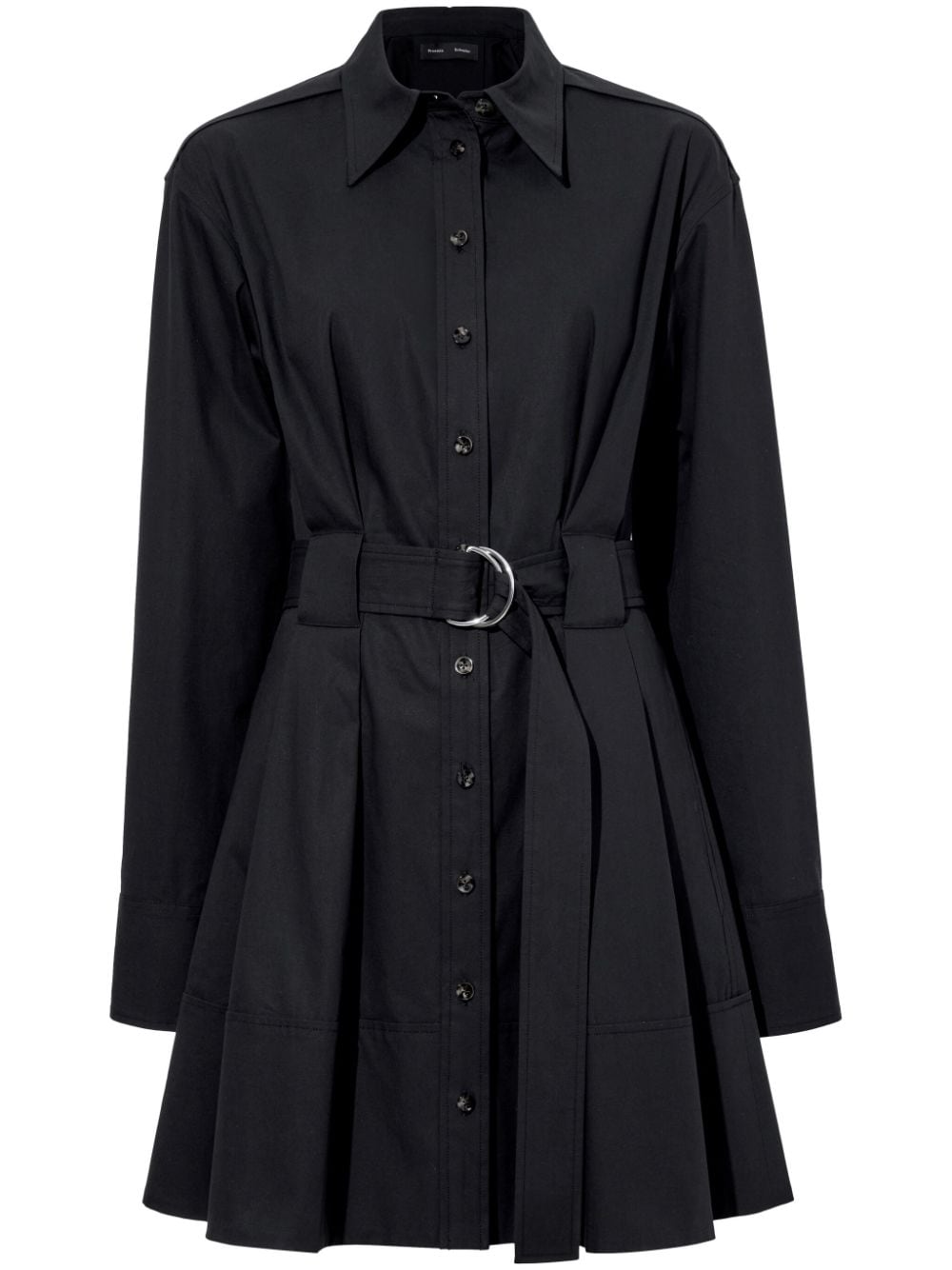 Proenza Schouler long-sleeve poplin shirt dress - Black von Proenza Schouler