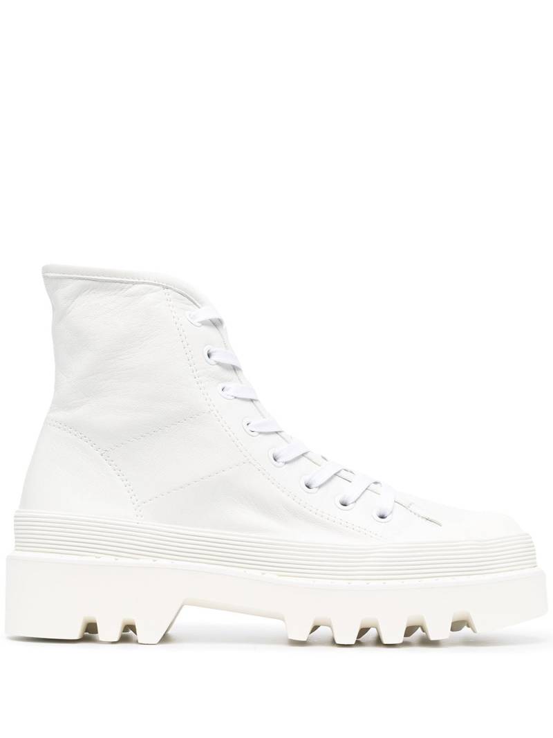 Proenza Schouler lug sole combat boots - White von Proenza Schouler