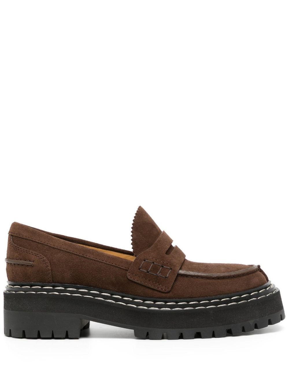 Proenza Schouler lug-sole platform leather loafers - Brown von Proenza Schouler