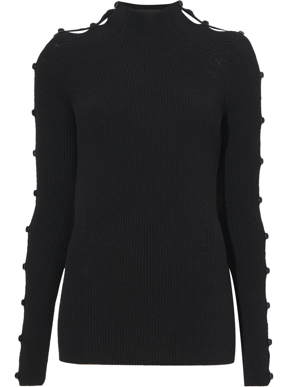 Proenza Schouler micro-rib button-embellished jumper - Black von Proenza Schouler