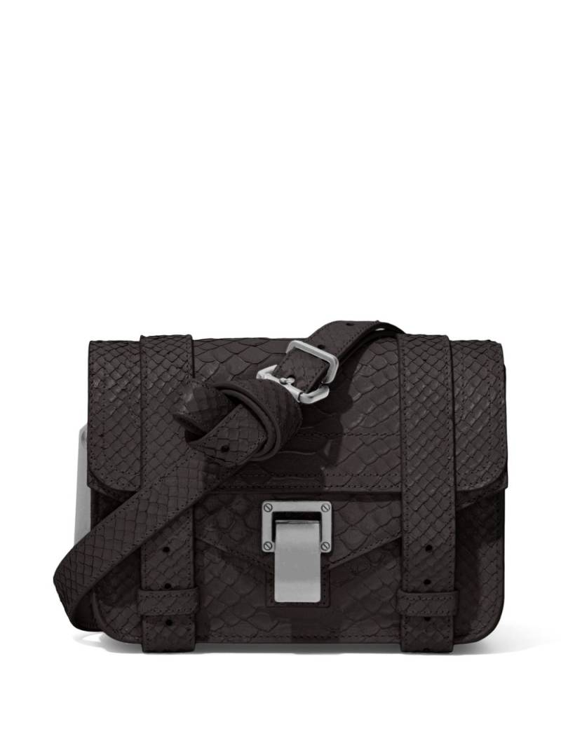 Proenza Schouler mini Carved Python PS1 crossbody bag - Black von Proenza Schouler