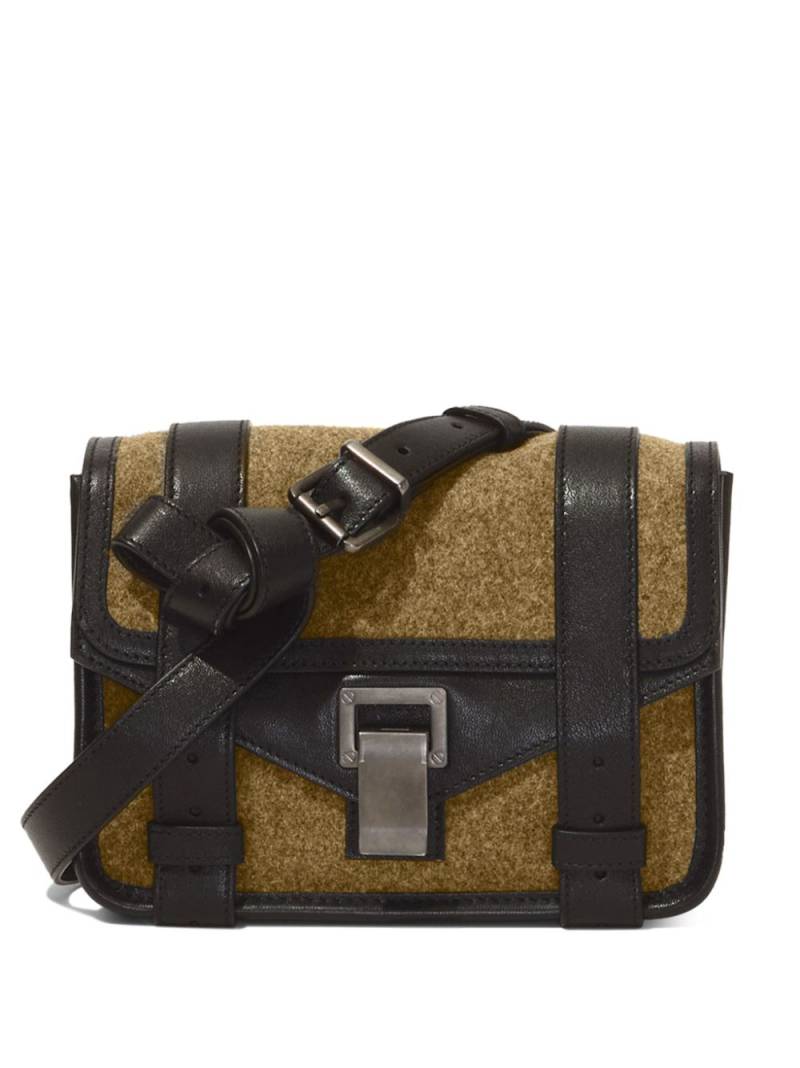 Proenza Schouler mini PS1 leather-trim crossbody bag - Brown von Proenza Schouler