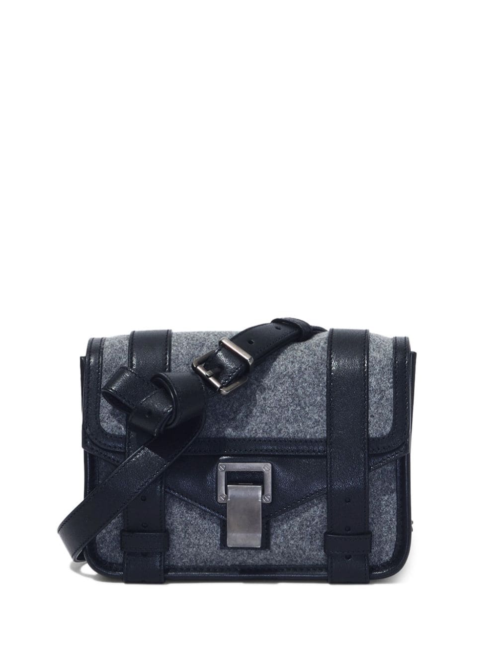 Proenza Schouler mini PS1 leather-trim crossbody bag - Grey von Proenza Schouler