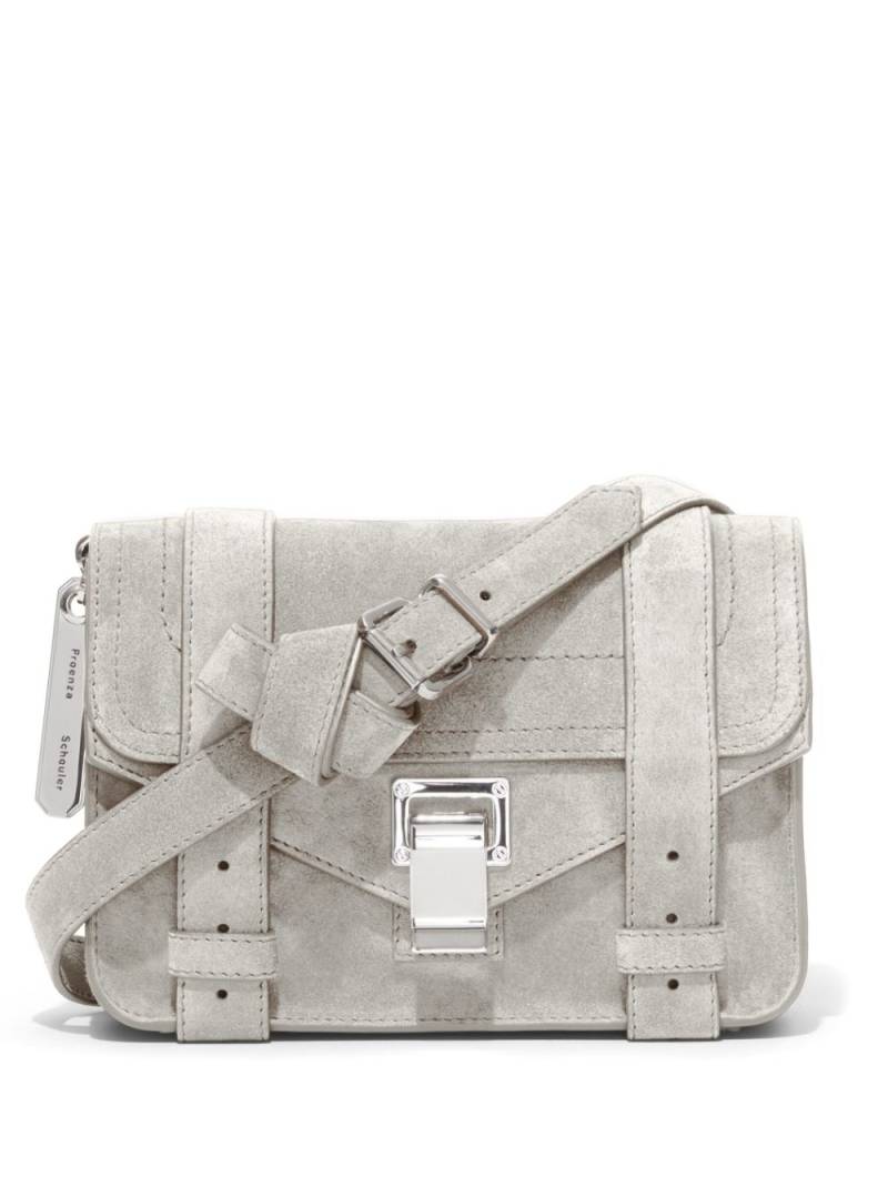 Proenza Schouler mini PS1 suede crossbody bag - Grey von Proenza Schouler