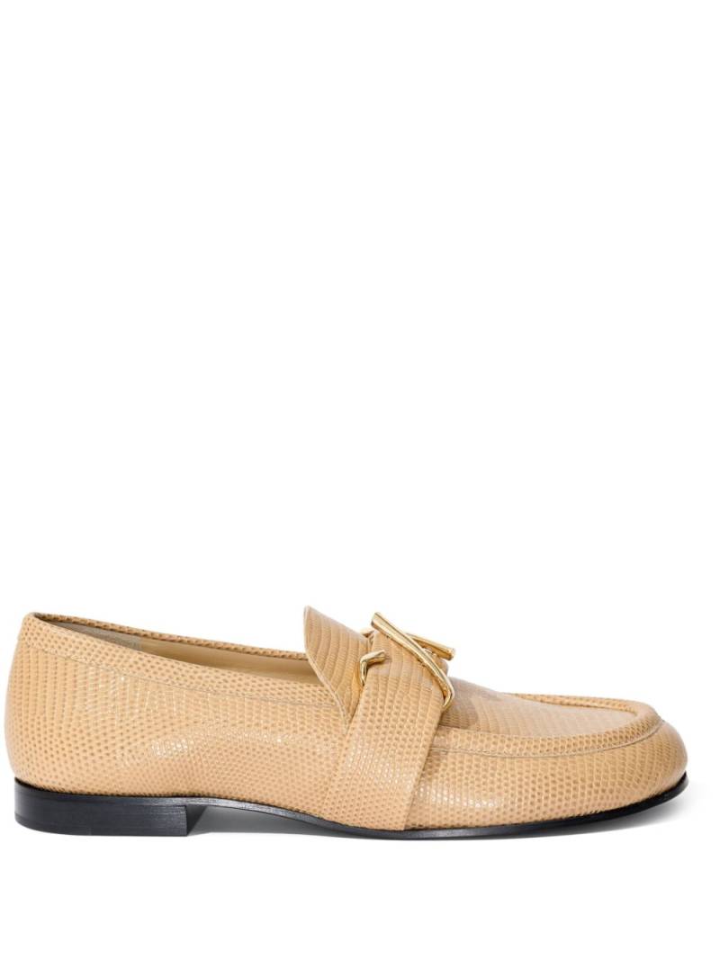 Proenza Schouler monogram-plaque embossed-leather loafers - Neutrals von Proenza Schouler