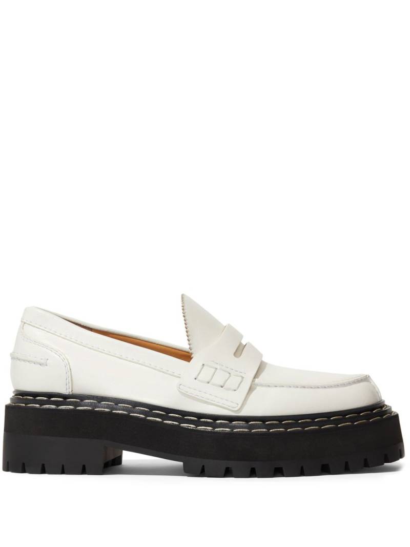 Proenza Schouler platform leather loafers - White von Proenza Schouler