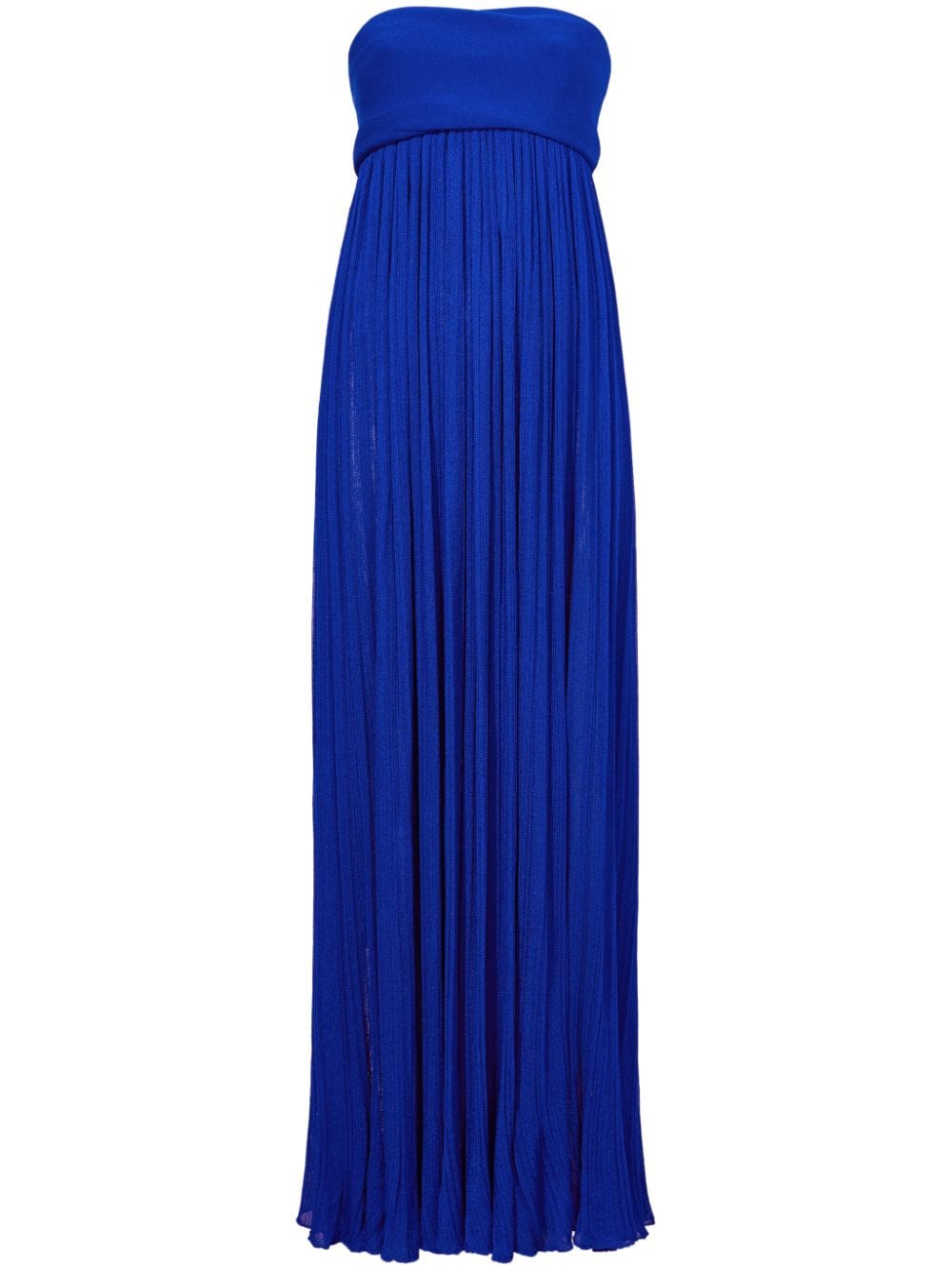 Proenza Schouler pleated strapless maxi dress - Blue von Proenza Schouler