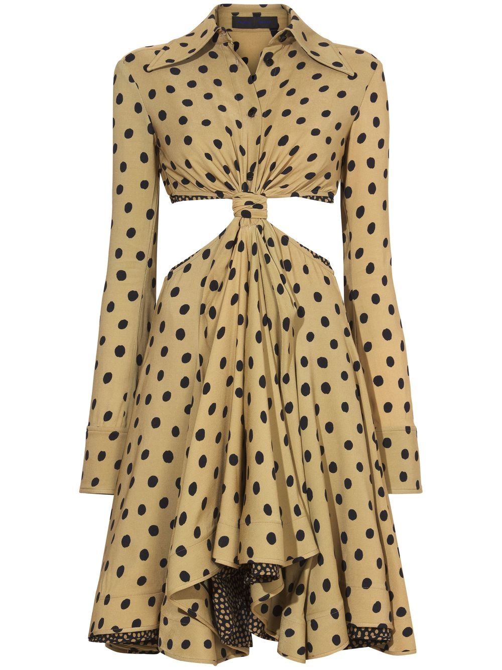 Proenza Schouler dot-print cut-out shirtdress - Neutrals von Proenza Schouler