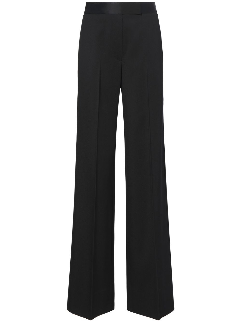 Proenza Schouler satin-waistband tailored wide-leg trousers - Black von Proenza Schouler