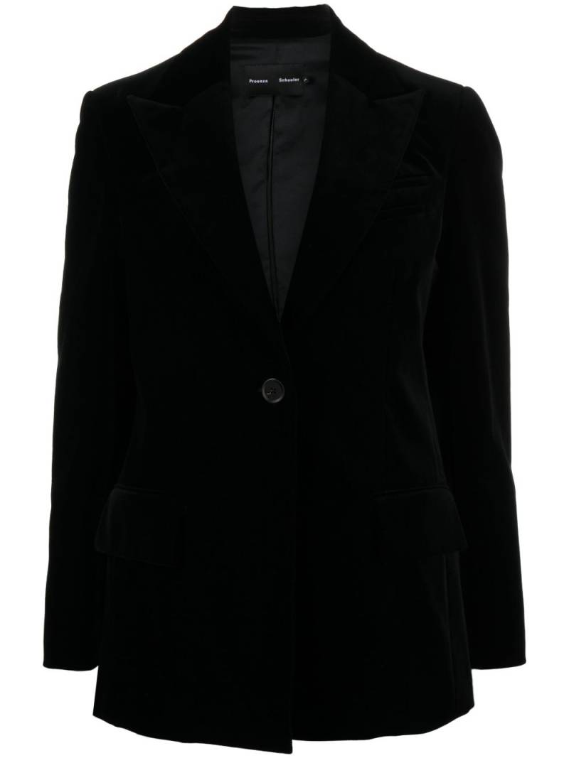 Proenza Schouler single-breasted velvet blazer - Black von Proenza Schouler