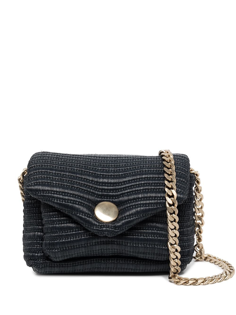 Proenza Schouler small Harris raffia shoulder bag - Black von Proenza Schouler