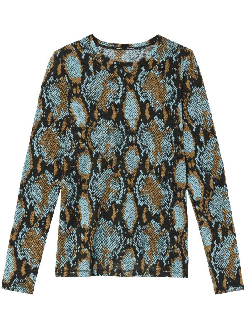 Proenza Schouler snakeskin-print long-sleeve T-shirt - Black von Proenza Schouler