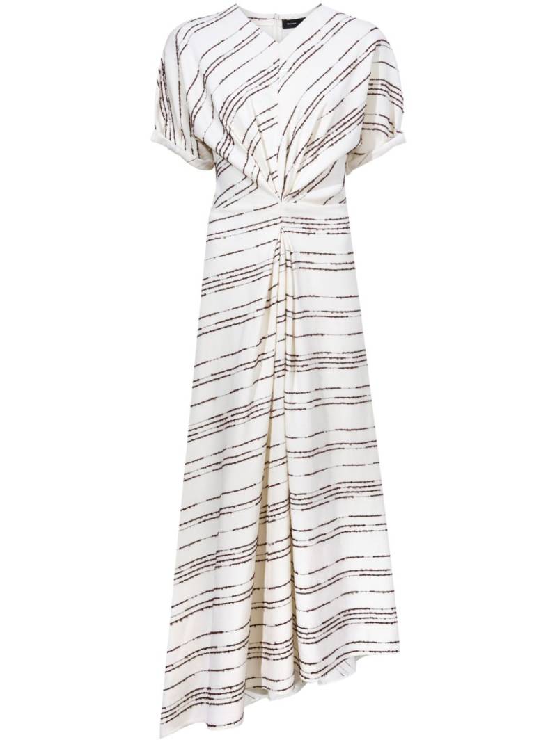 Proenza Schouler stripe-pattern asymmetric maxi dress - White von Proenza Schouler