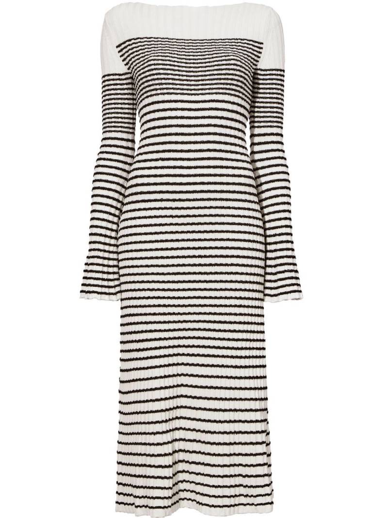 Proenza Schouler striped bouclé knit dress - White von Proenza Schouler