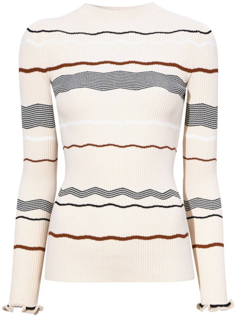 Proenza Schouler striped ribbed sweatshirt - White von Proenza Schouler